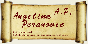 Angelina Peranović vizit kartica